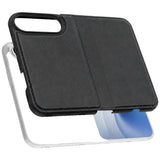 iPhone Duo Lippa Wallet Fodral i Konstläder - MagSafe Kompatibel - Svart