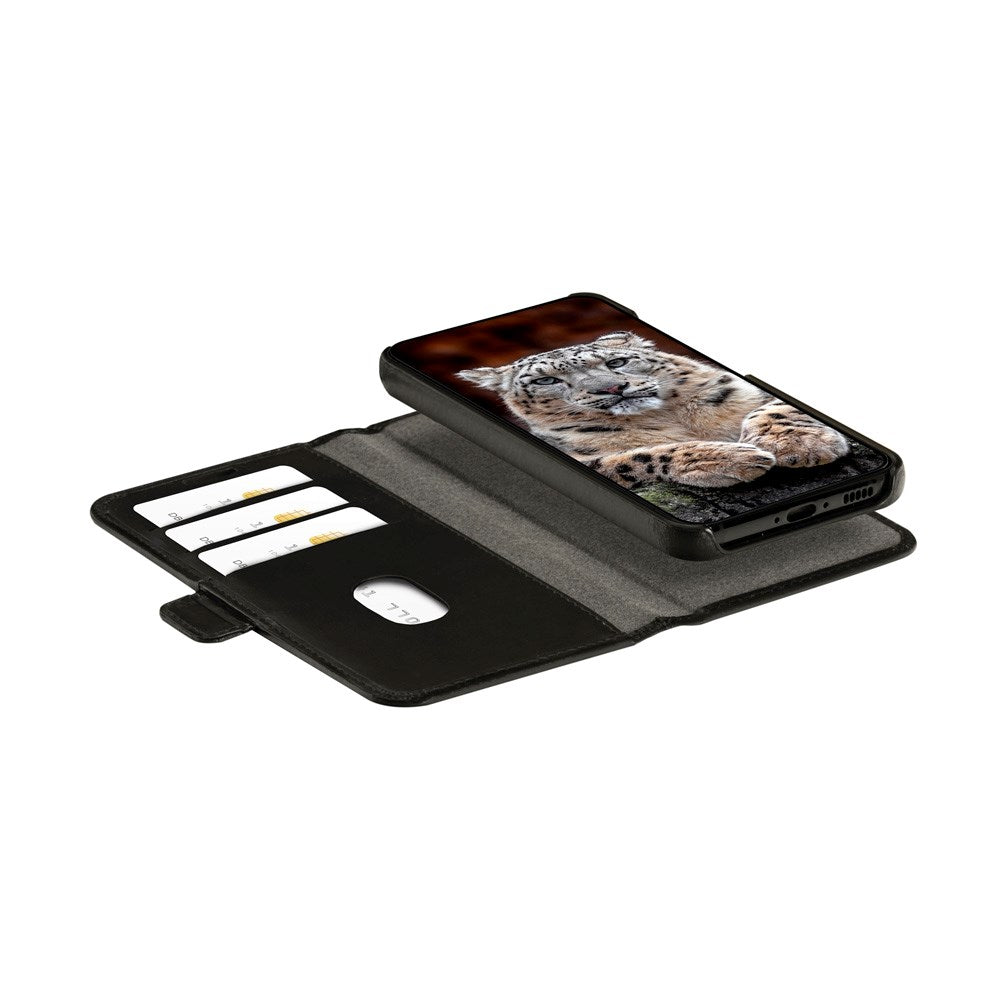 Samsung Galaxy S24 FE dbramante1928 Lynge 2-i-1 Äkta Läder Flip Fodral - Black
