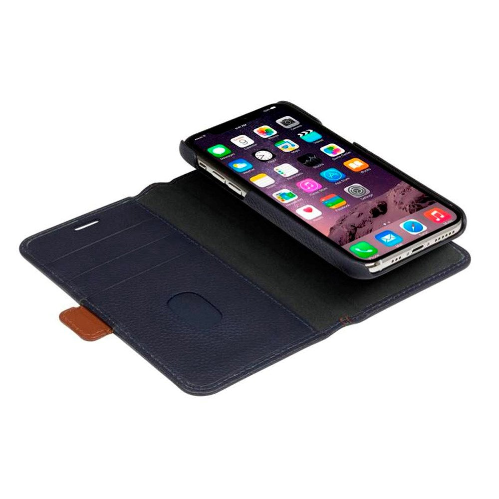 iPhone 11 Pro dbramante1928 Lynge 2-i-1 Äkta Läder Flip Fodral - Pebbled Blue