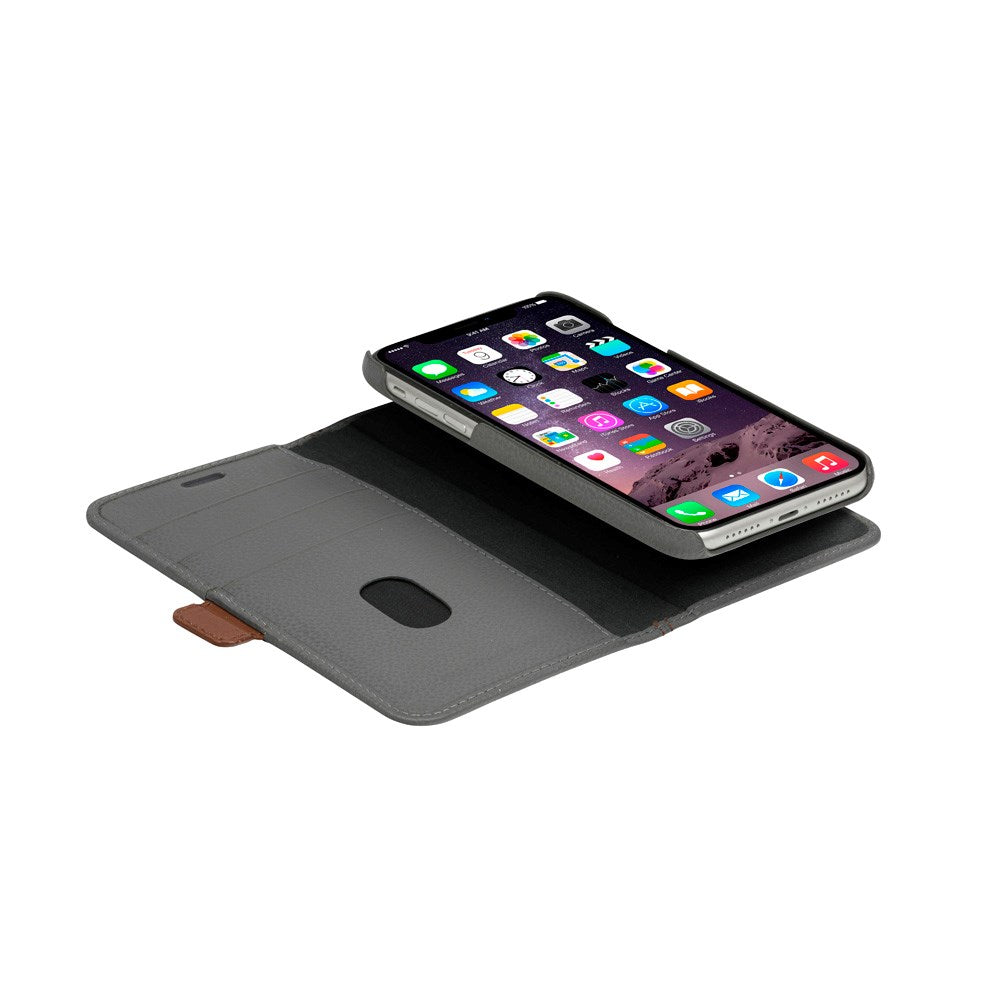 iPhone 11 dbramante1928 Lynge 2-i-1 Äkta Läder Flip Fodral - Pebbled Grey