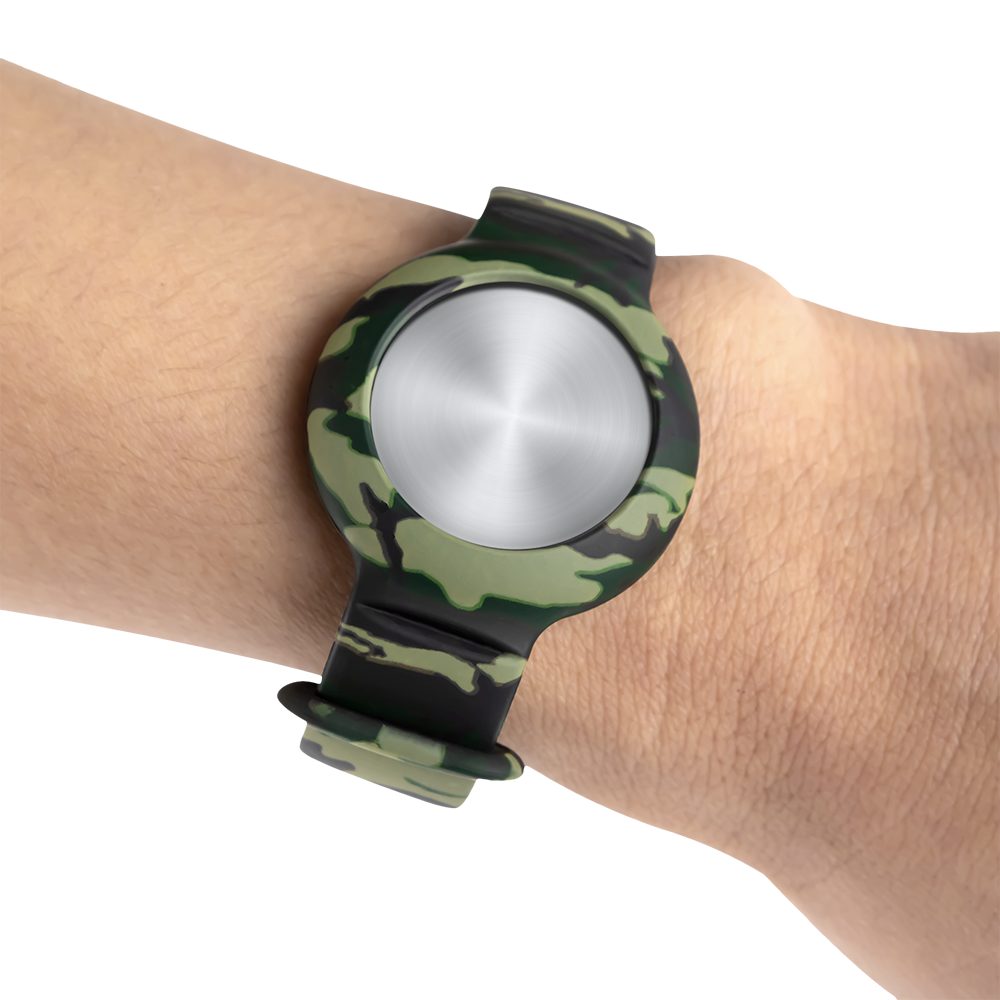 Deltaco Apple AirTag Strap - Silicone - Camouflage