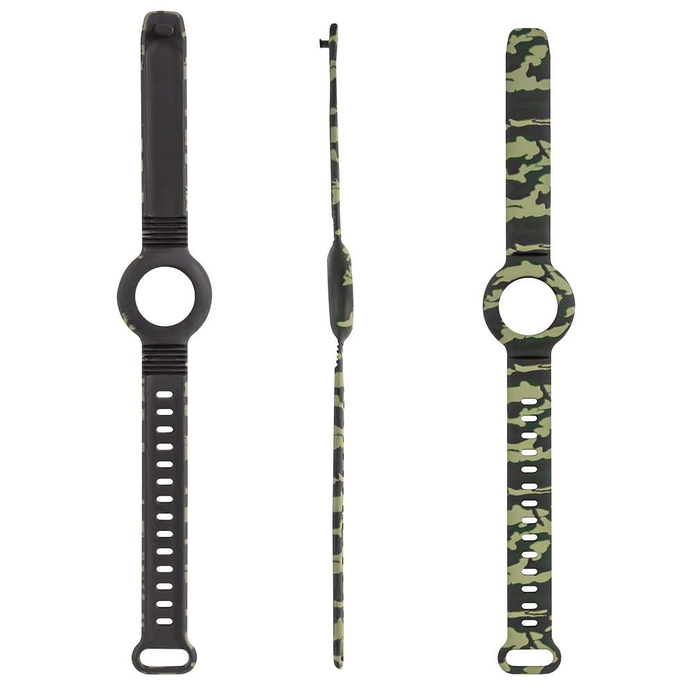 Deltaco Apple AirTag Strap - Silicone - Camouflage