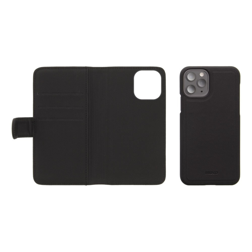 iPhone 12 Pro Max Deltaco 2-i-1 Konstläder Fodral - Svart