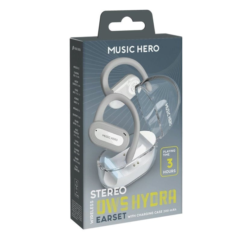 Music Hero True Wireless Hydra Sport Hörlurar - Vit