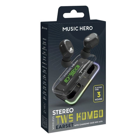 Music Hero True Wireless In-Ear Hörlurar - Svart