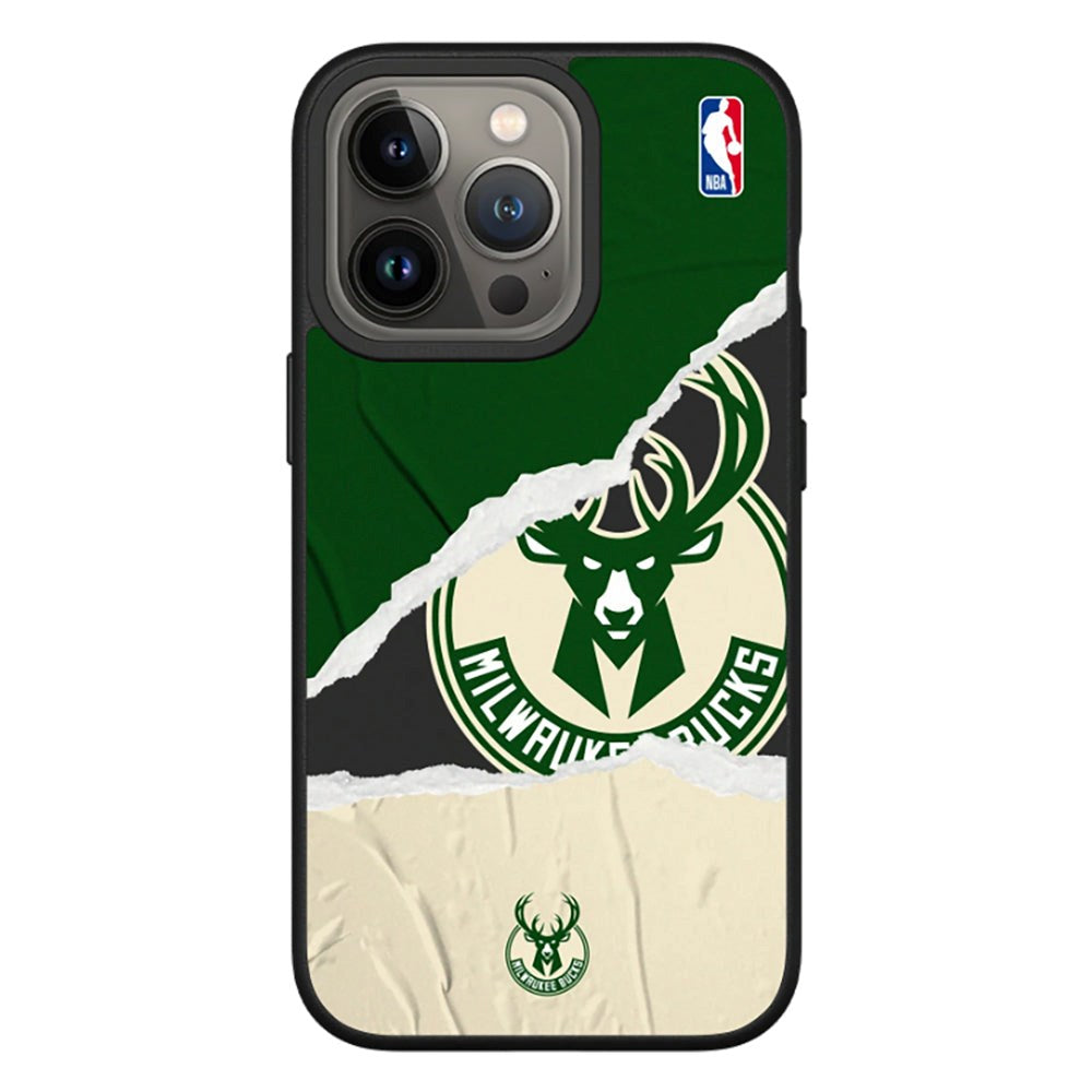 iPhone 13 Pro RhinoShield SolidSuit Tåligt NBA Skal med Milwaukee Bucks - Sweat and Tears