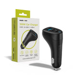 Biladdare Mobile Origin 100W med 2x USB-C + 1x USB-A - Svart