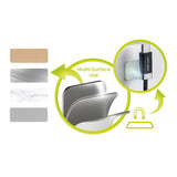 Magnetisk USB-C till USB-A-kabel Mobile Origin 27W med 2 Självhäftande Magnetplattor - 1,5 M - Svart