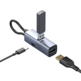 Mobile Origin 3-i-1 USB-C Hubb - USB-A / USB-C / HDMI - Grå