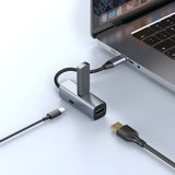 Mobile Origin 3-i-1 USB-C Hubb - USB-A / USB-C / HDMI - Grå
