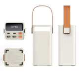 Mobile Origin 50 000 mAh Utomhuspowerbank med 65W - 2 x USB-C - 2 x USB-A - Ficklampa - Handtag - Vit