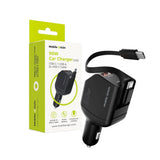 4-i-1 Billaddare 90W Mobile Origin med USB-C + USB-A och 2x Infällbar USB-C-kabel – Svart