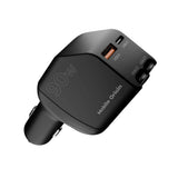 4-i-1 Billaddare 90W Mobile Origin med USB-C + USB-A och 2x Infällbar USB-C-kabel – Svart