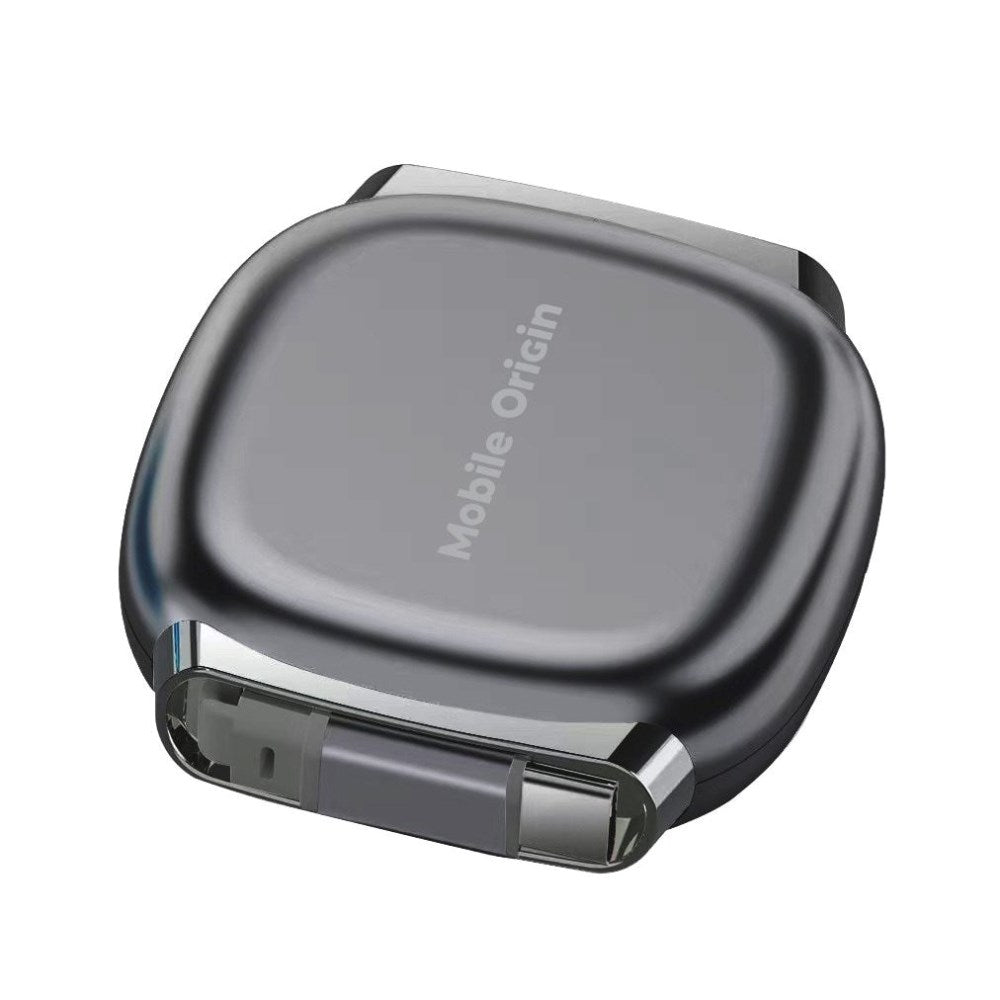 Självupprullande Kabelbox Mobile Origin 100 W med USB-C till USB-C - Grå