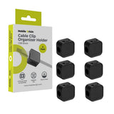 Mobile Origin Magnetisk Kabelhållare - 6 st. - Svart