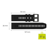 Universal Garmin 26mm QuickFit Mobile Origin Easy Strap Silikon Armband - Svart