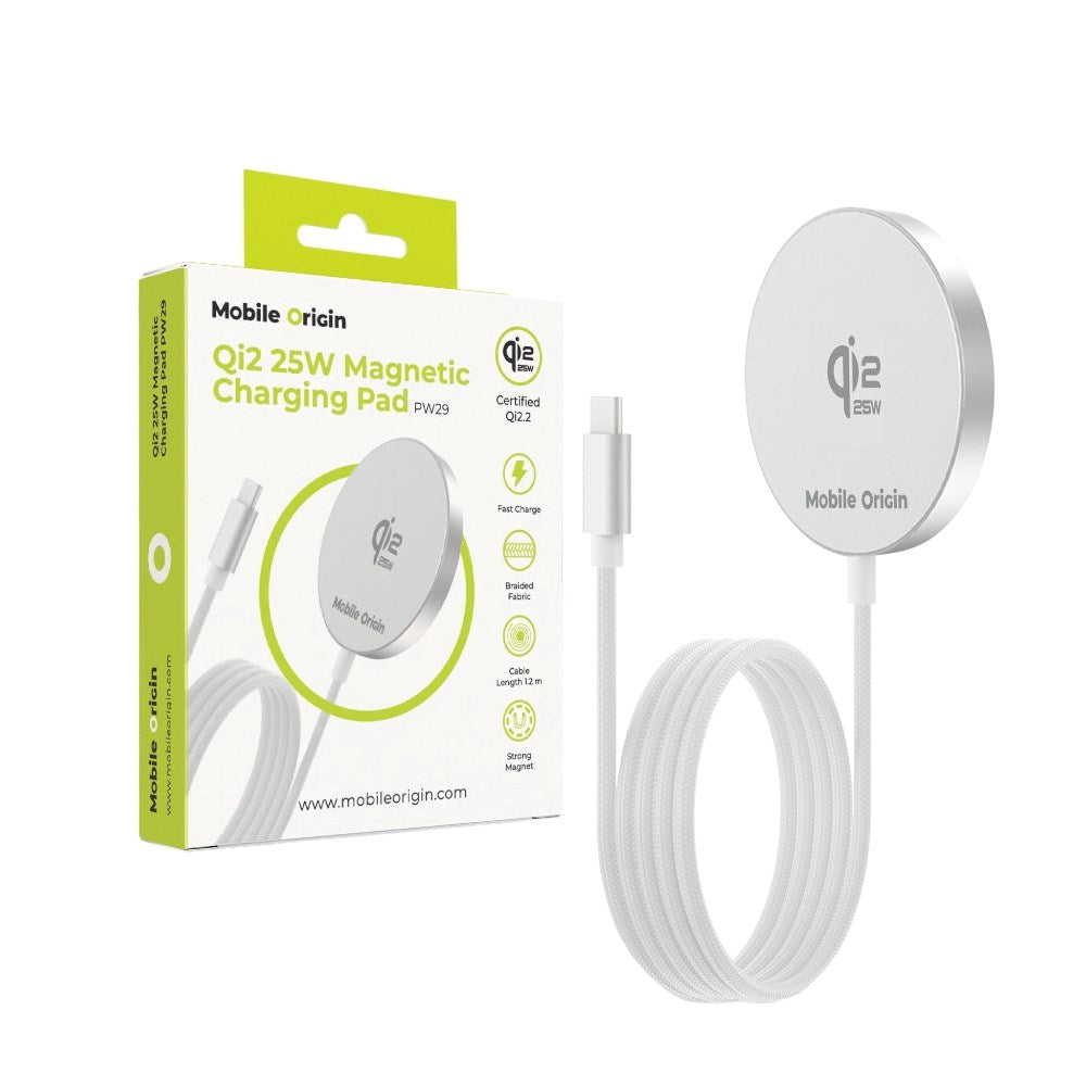 Magnetisk Trådlös Laddare Qi2 25W – Vit