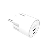 Snabbladdare 30W Mobile Origin 2 x USB-C - Vit