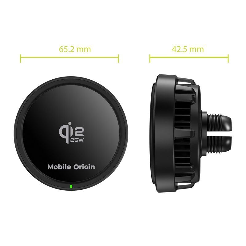 Trådlös Billaddare Mobile Origin 25W för Ventilationssystem - MagSafe Kompatibel - Svart