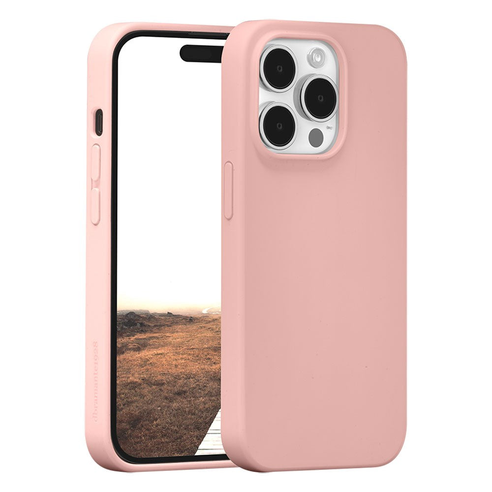 iPhone 15 Pro dbramante1928 Monaco Skal - 100% Återvunnen Plast - MagSafe-kompatibelt - Pink Sand