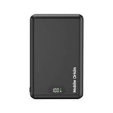 3-i-1 Powerbank 10000mAh  Mobile Origin m. Trådlös laddning – MagSafe-kompatibel – Svart