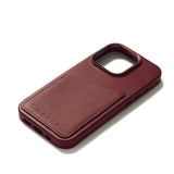 Mujjo iPhone 15 Pro Leather Wallet Skal - MagSafe Kompatibel - Brun