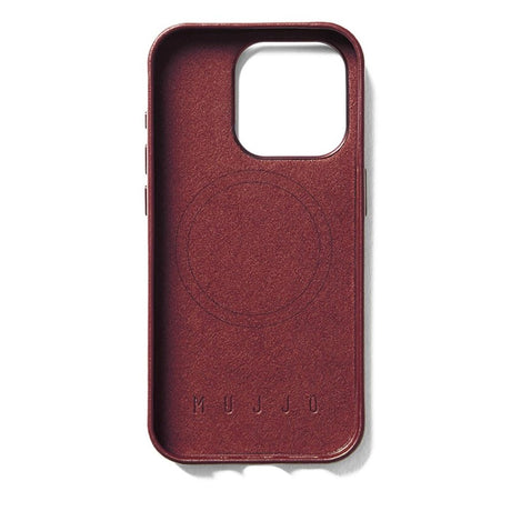 Mujjo iPhone 15 Pro Leather Wallet Skal - MagSafe Kompatibel - Brun