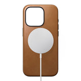 iPhone 15 Pro Nomad Modern Leather Skal - MagSafe Kompatibel - Tan