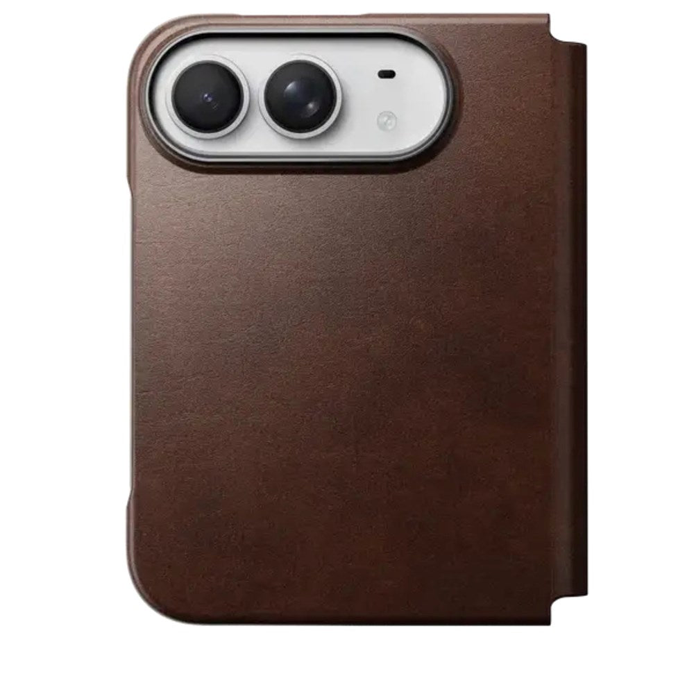 iPhone Duo Nomad Traditional Horween Leather Folio Skal - MagSafe Kompatibel - Rustic Brown