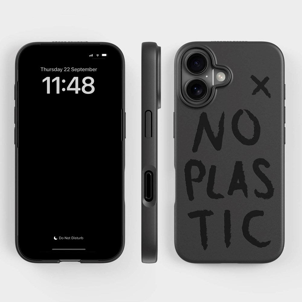 agood company iPhone 16 PLNTPRTCT Skal - Black / No Plastic