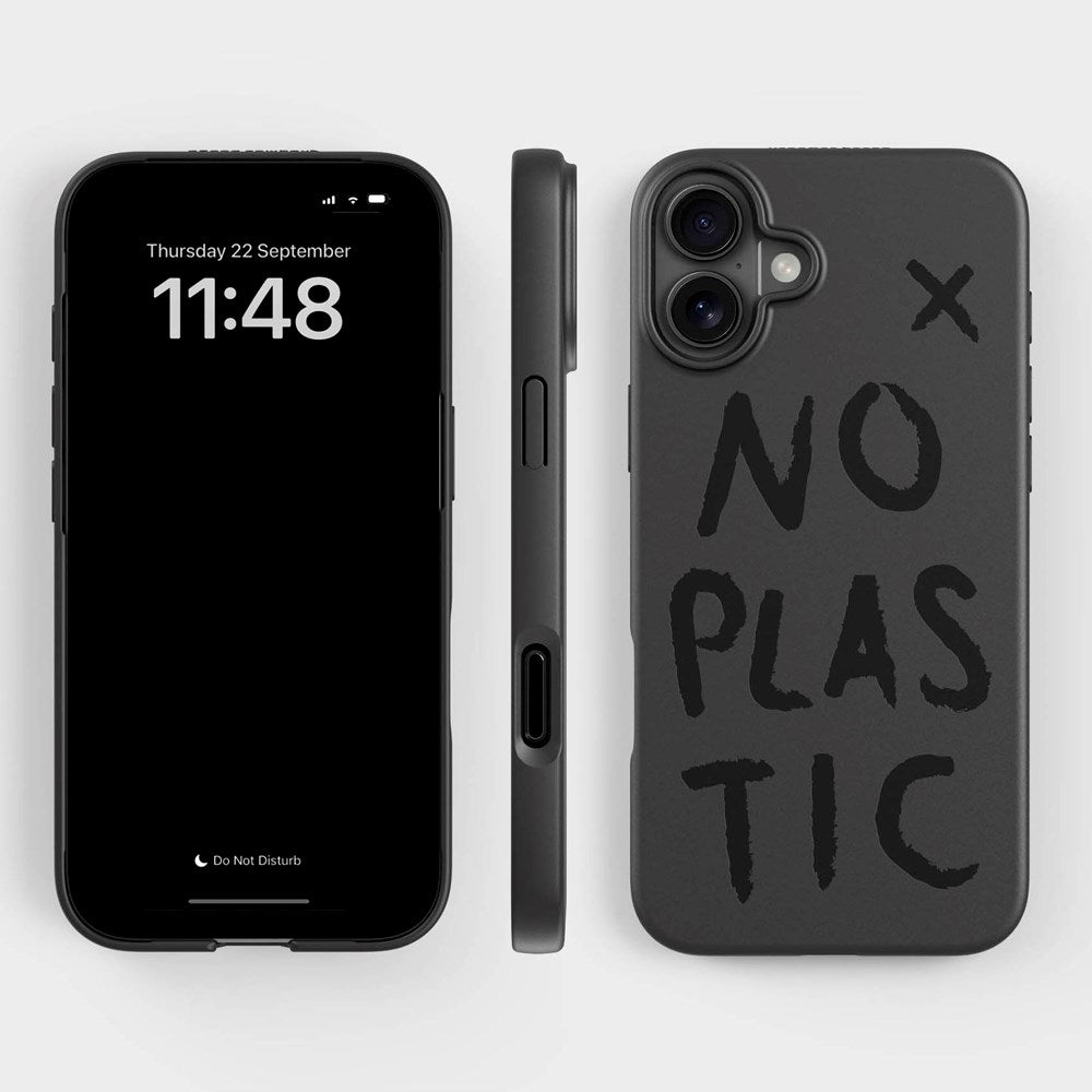 agood company iPhone 16 Plus PLNTPRTCT Skal - Black / No Plastic