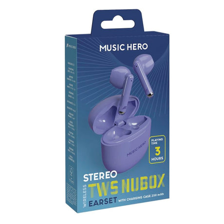 MUSIC HERO Nubox True Wireless Stereo In-Ear Hörlurar - Blå