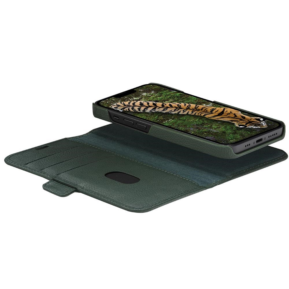 Dbramante1928 iPhone 14 Pro New York 2-i-1 Läder Flipfodral - Grön