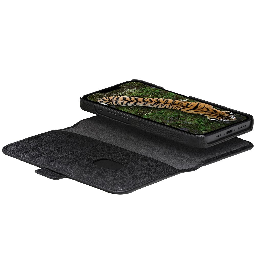 Dbramante1928 iPhone 14 Pro New York 2-i-1 Läder Flipfodral - Svart