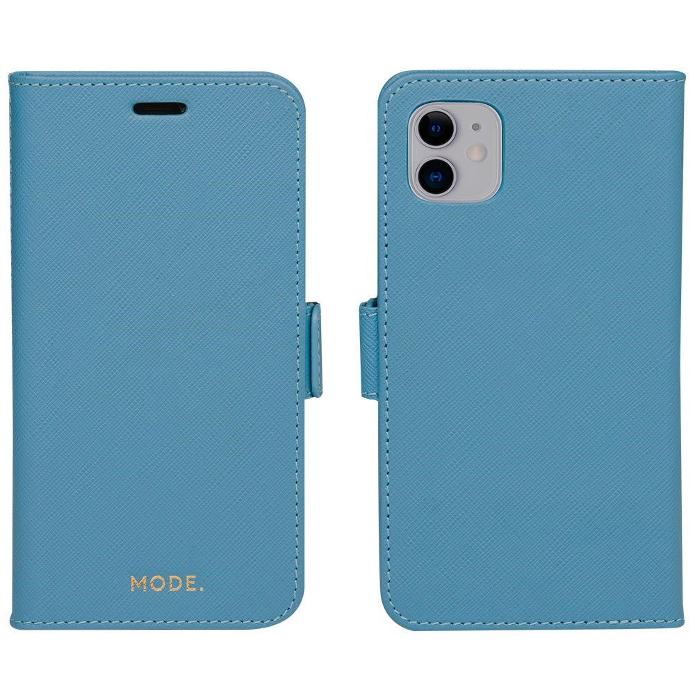 Dbramante1928 iPhone 11 New York 2-i-1 Läder Flipfodral - Blå