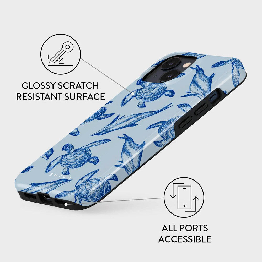 iPhone 15 Burga Tough Fashion Skal - Aquatic Dance