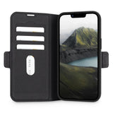 iPhone 17e / 16e dbramante1928 Oslo Pro Slim Återvunnen Plast Fodral med Korthållare - Black
