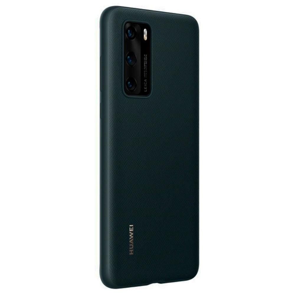 Original Huawei P40 Pu Case - Black m. Gröna skärare