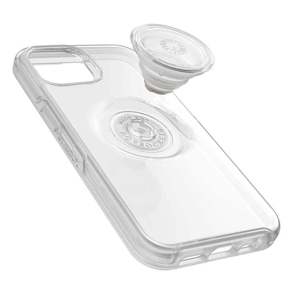 OTTERBOX + POPSOCKETS Symmetry Series iPhone 14 / 13 Hantverkare Skal med Inbyggt PopGrip - Genomskinligt