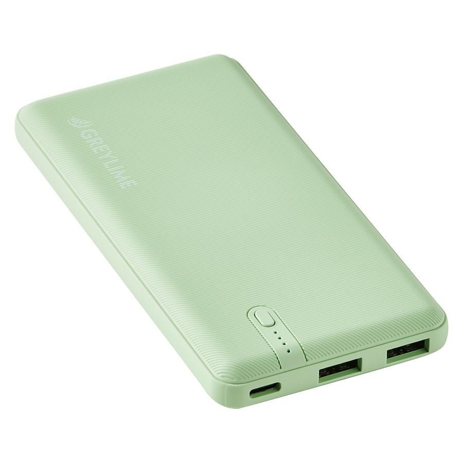 GreyLime Ocean 12W 10.000 mAh - PowerBank 2x USB-A - Grön