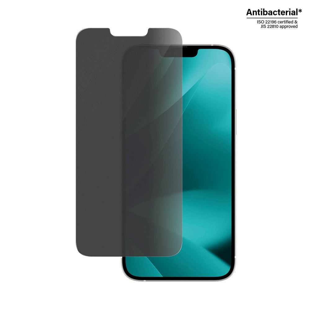 iPhone 14 Plus/13 Pro Max PanzerGlass Classic Fit Skärmskydd - Antibakteriellt - Platinum Strength - Privacy Filter - Transparent