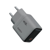 Aukey 45W PD Väggladdare med 1 x USB-C - Grå