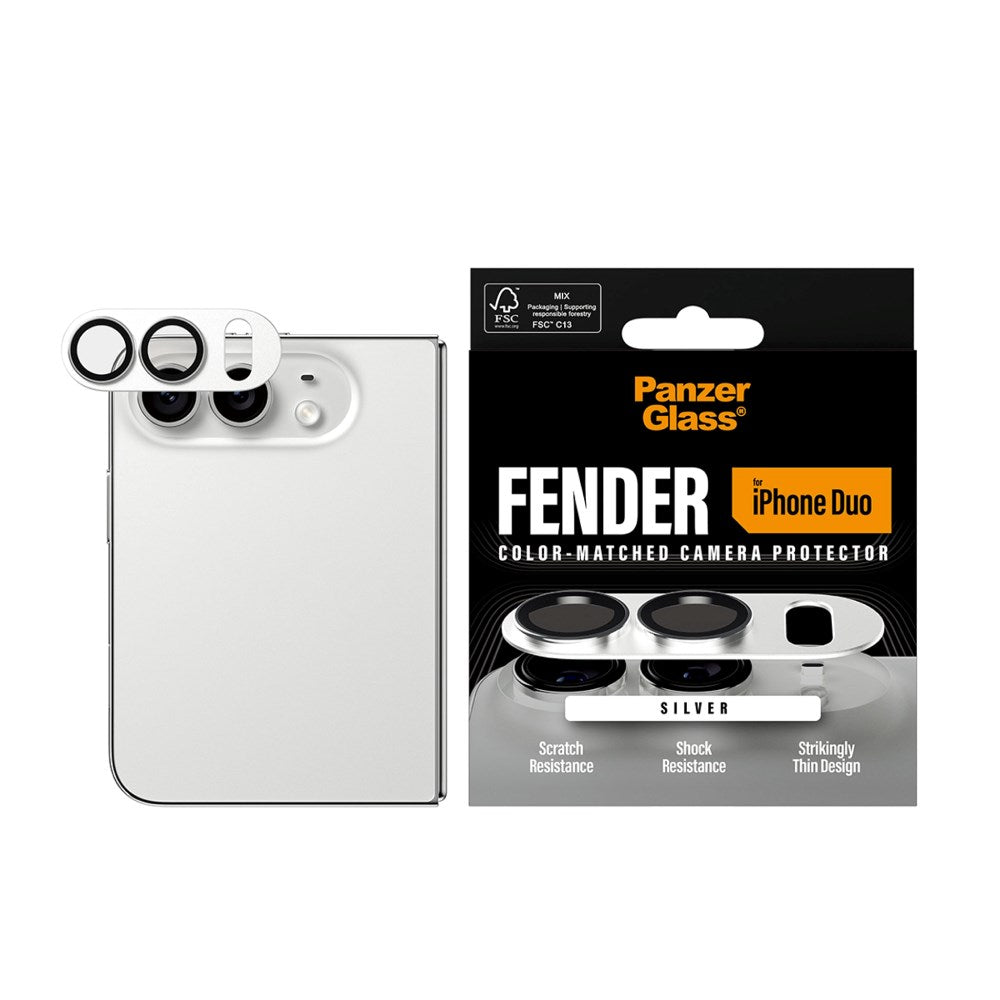 iPhone Duo PanzerGlass FENDER Kameralinsskydd - Silver