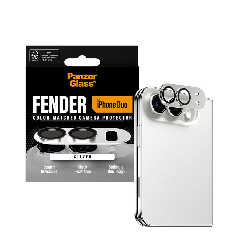 iPhone Duo PanzerGlass FENDER Kameralinsskydd - Silver