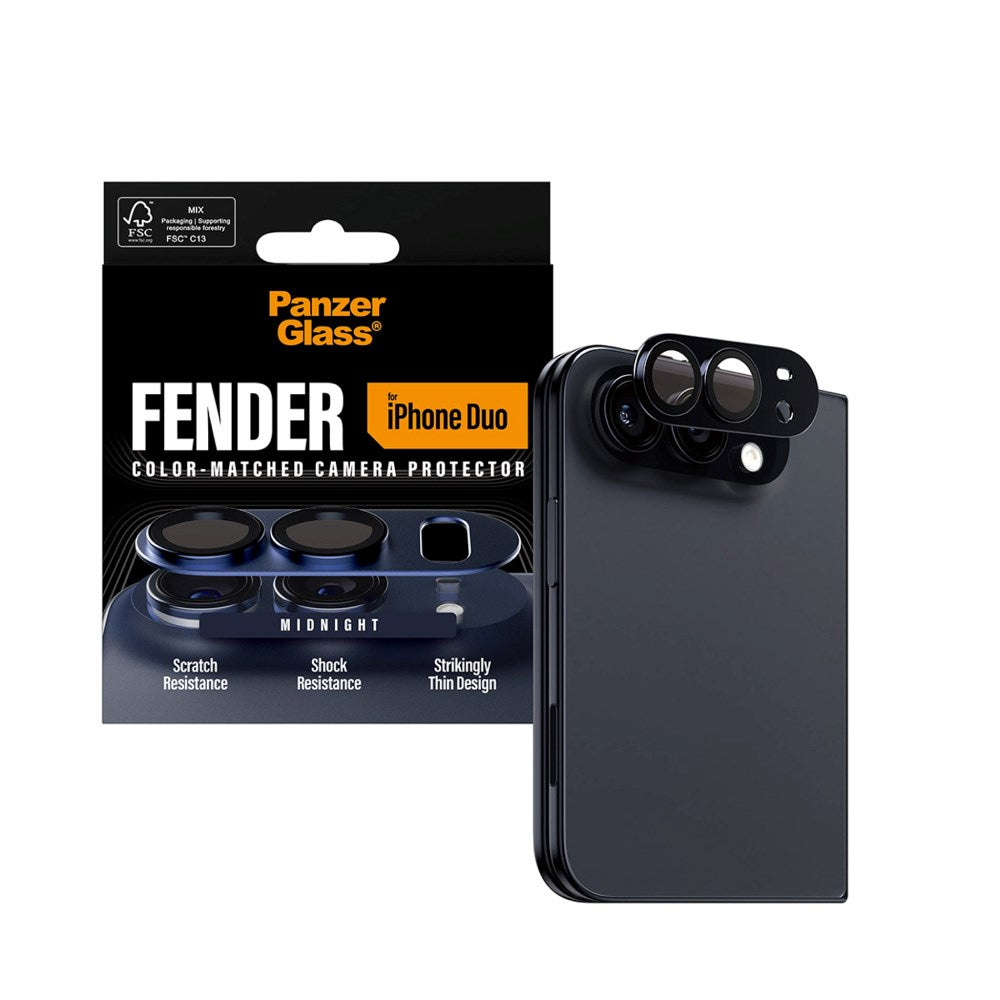 iPhone Duo PanzerGlass FENDER Kameralinsskydd - Svart