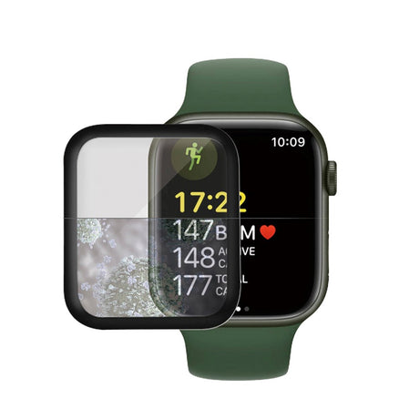 Apple Watch 7/8 (41mm) PanzerGlass Skärmskydd Härdat Glas - Svart kant