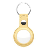 KeyBudz AirTag Nyckelring  - Snap Ring - 1 Pack - Konstläder - Gul