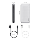 Aukey Sprint 10 000mAh Powerbank med 15W & 1 x USB-C & 1 x USB-A - Mörkgrå