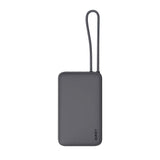 Aukey Spark Sling Powerbank med Inbyggd USB-C Kabel - 10 000 mAh - 20W - 1 x USB-C - 1 x USB-A - Grå