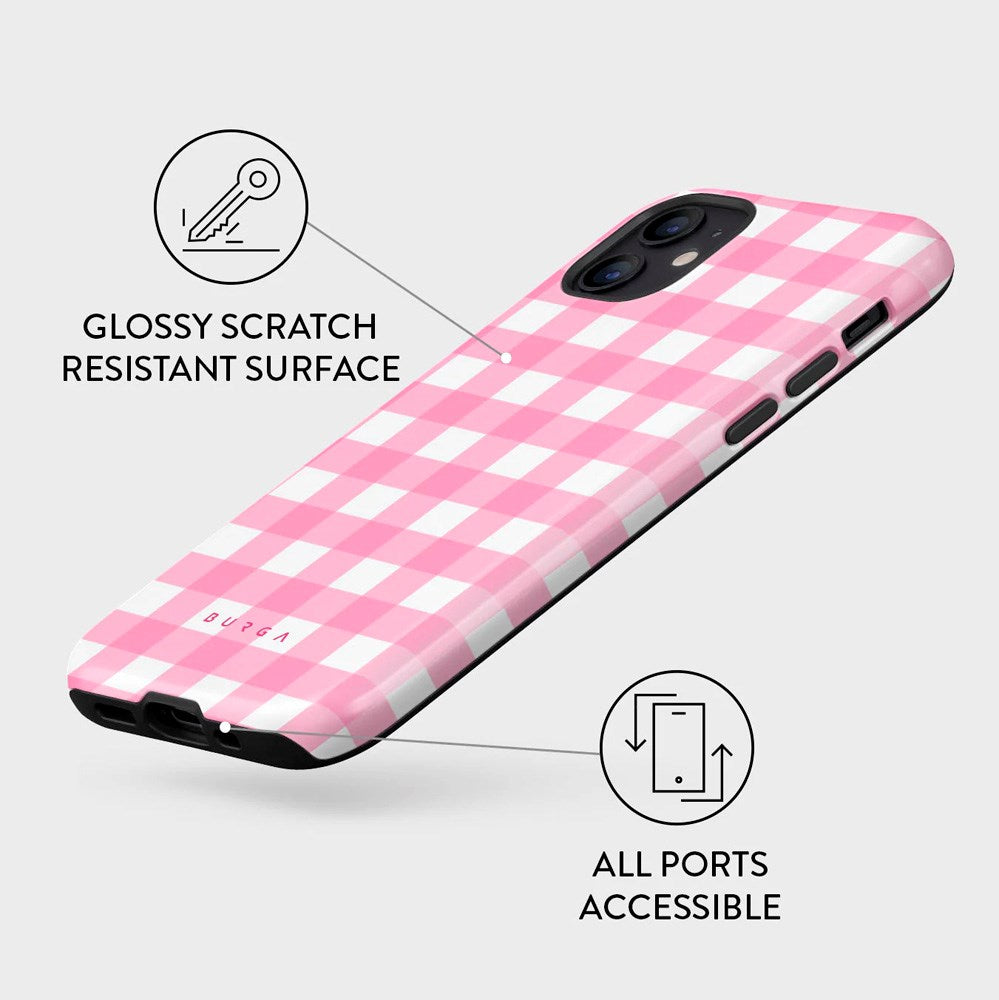 iPhone 12 / 12 Pro Burga Tough Fashion Skal - Think Pink